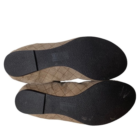 Munro Vicki Brown‎ Suede Ballet Flats 7.5 Quilted Pattern - Picture 11 of 13